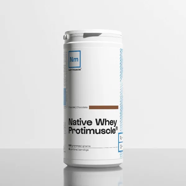Pot de Whey Native Protimuscle au chocolat de 500 g